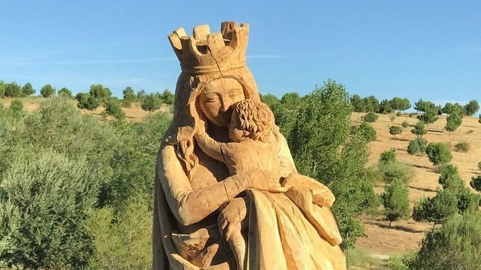 Virgen del Abrazo del parque de Valdebebas (Madrid). (EP)