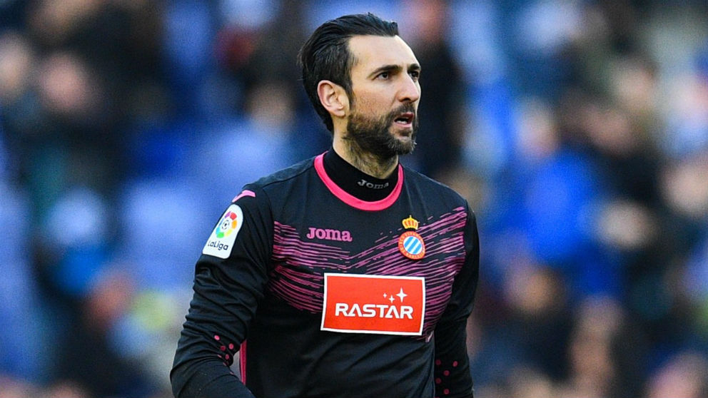 Diego López, en un partido con el Espanyol.