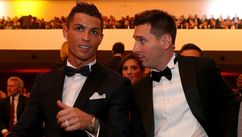 Leo Messi y Cristiano Ronaldo, en una gala de la FIFA.
