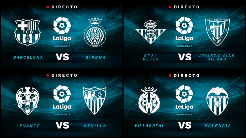 Partidos de fútbol de La Liga Santander hoy, domingo 23 de septiembre