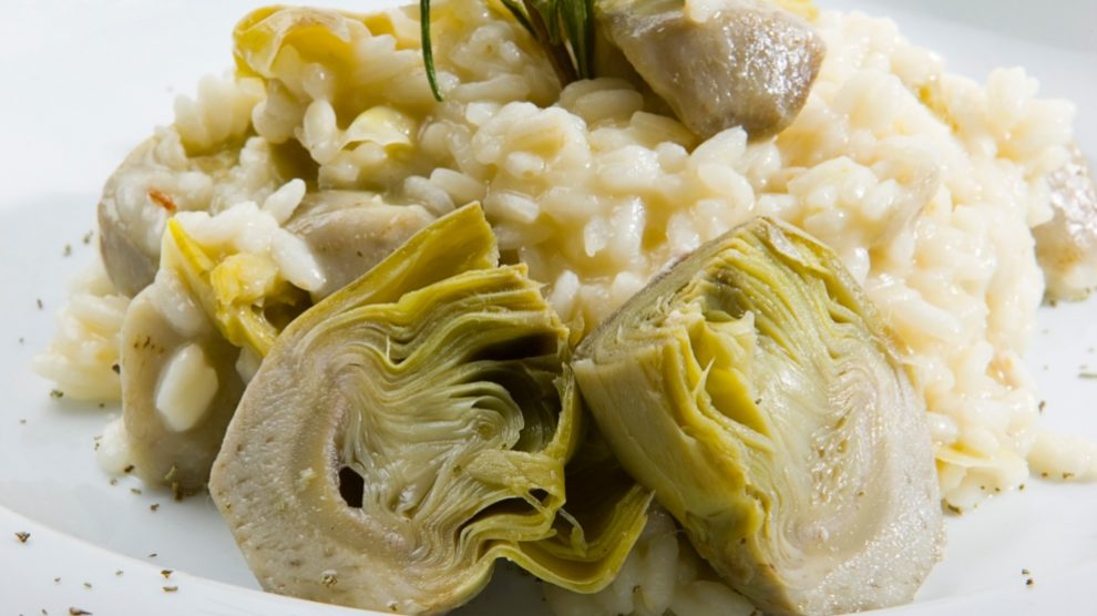 Receta de risotto de alcachofas