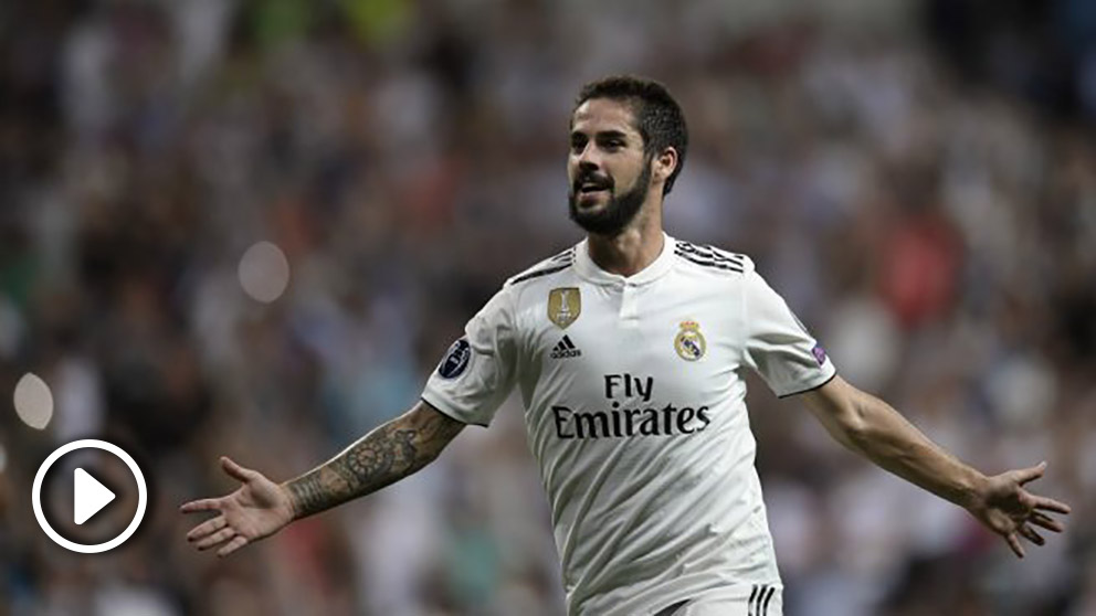 Isco celebra un gol con el Real Madrid. (AFP)