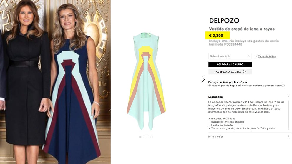 Begoña Gómez luciendo un modelo de Delpozo.