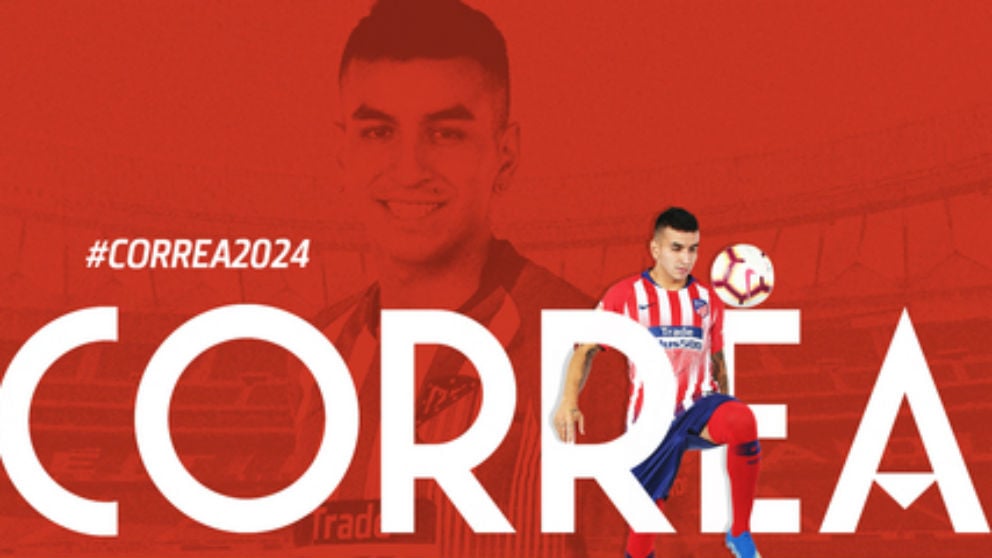 Ángel Correa renueva su contrato con el Atlético de Madrid hasta 2024. (atleticodemadrid.com)