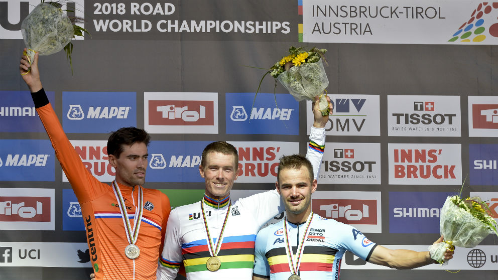 Rohan Dennis, campeón del mundo de contrarreloj. (AFP)