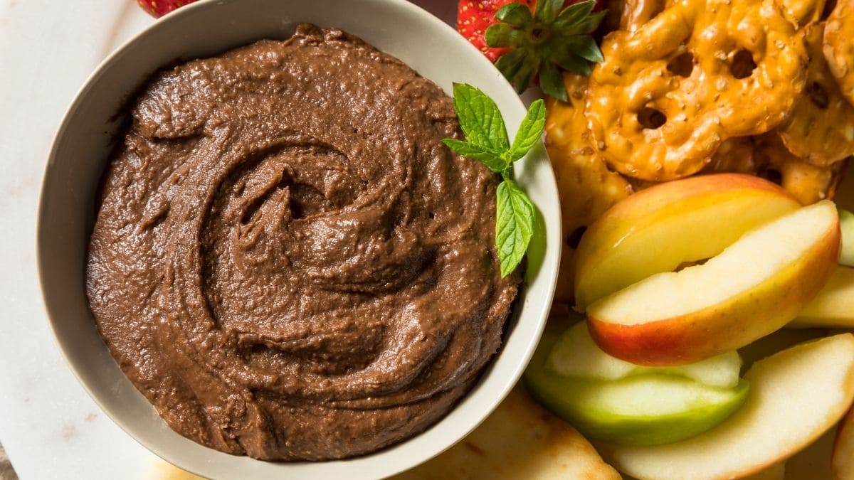 Receta de hummus de chocolate vegano fácil de preparar