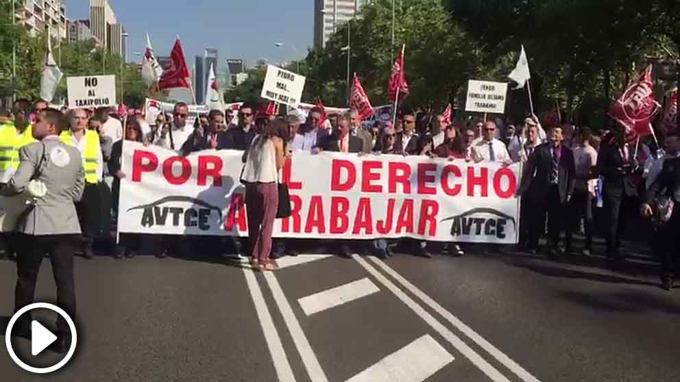 Manifestación VTC en Madrid