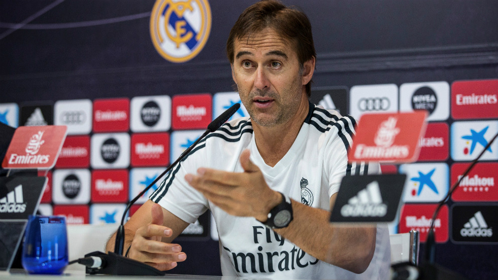 Julen Lopetegui, en rueda de prensa. (EFE)