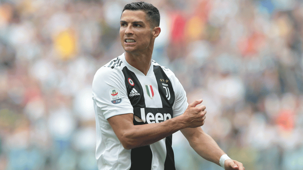 Cristiano Ronaldo, en un partido con la Juventus. (Getty)