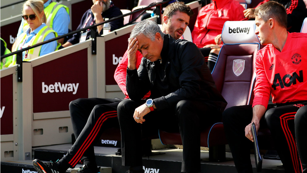 El United perdió contra el West Ham y Mourinho está al borde del despido. (Getty)
