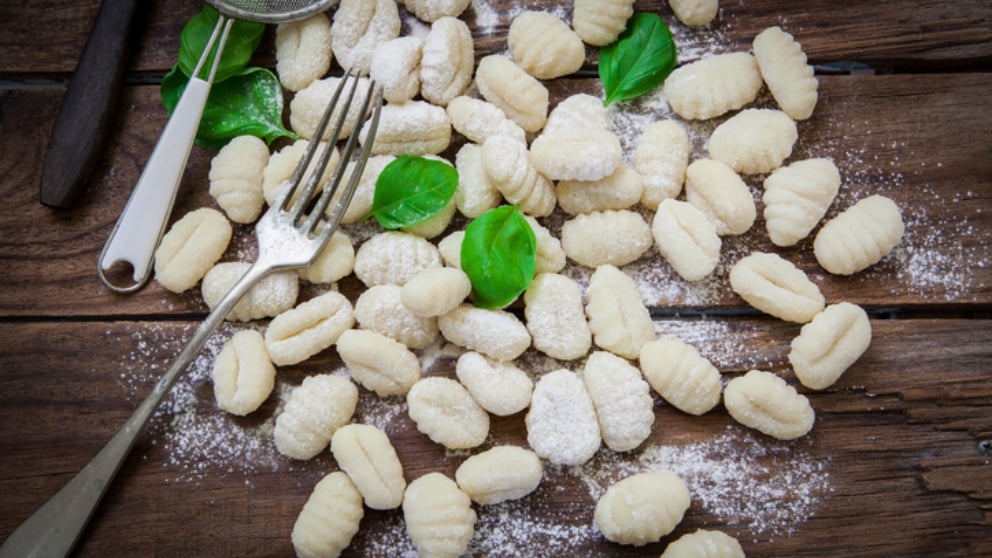 Receta de ñoquis con champiñones