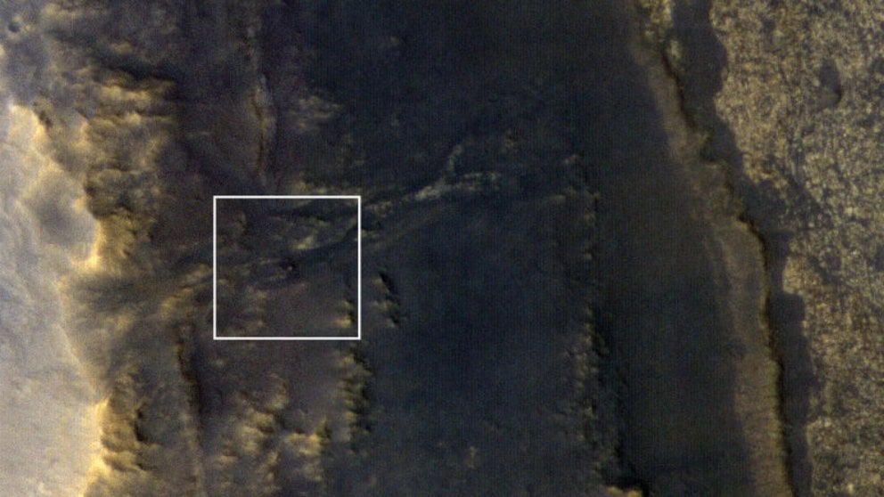 La foto de la NASA al localizar al rover Opportunity en Marte