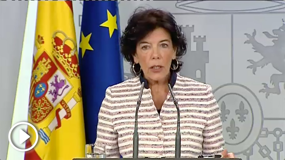 Isabel Celáa, portavoz del Gobierno.