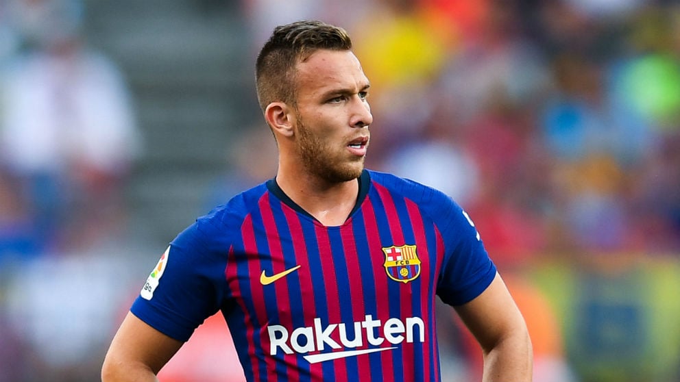 Arthur durante un partido con el Barcelona. (Getty)