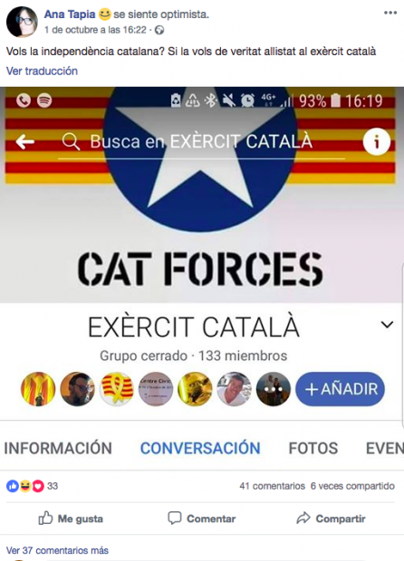 La Policía sigue a un grupo separatista que hace prácticas de tiro y anima a fundar un ejército catalán