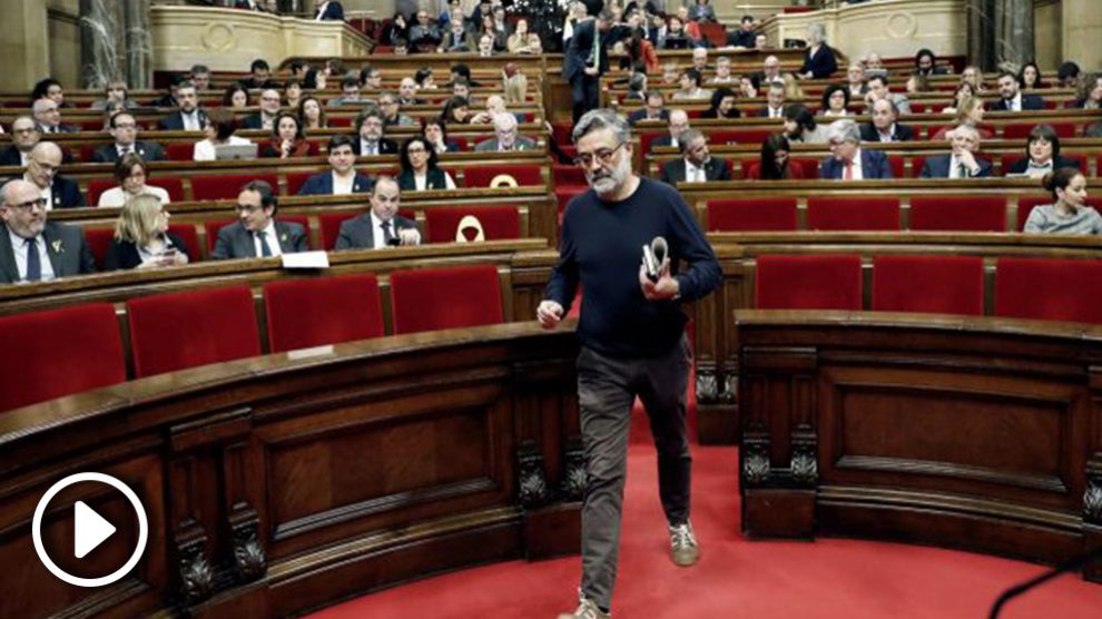 Carles Riera, portavoz de la CUP en el Parlament. (Foto: EFE)