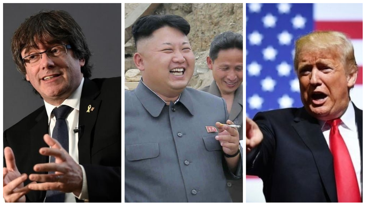 Carles Puigdemont, Kim Jong-un y Donald Trump.