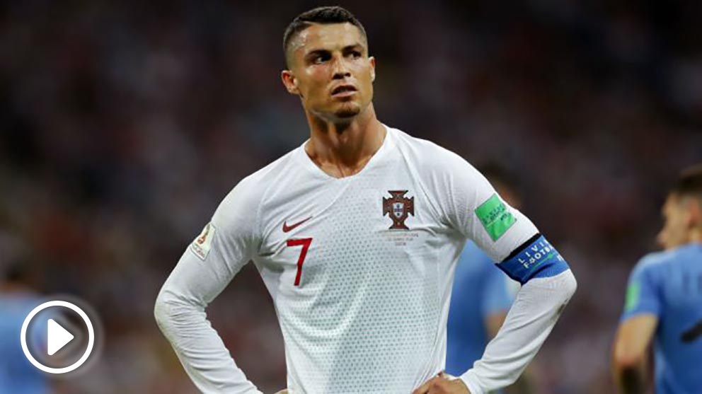 Cristiano Ronaldo durante un partido con Portugal.