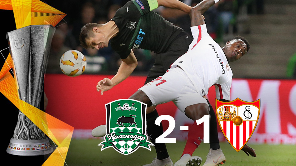 El Sevilla perdió ante el Krasnodar. (AFP)
