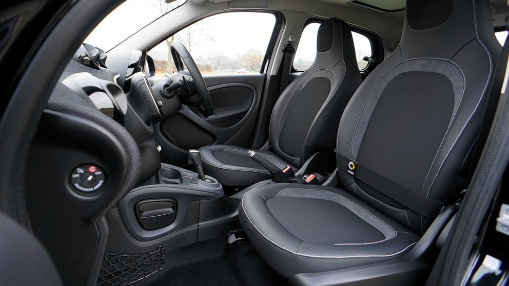 Olvidada en el interior del coche.