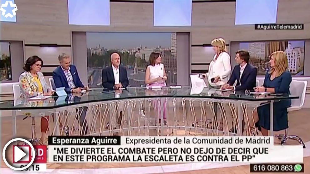 Esperanza Aguirrre se marcha de Telemadrid tras denunciar su sectarismo político