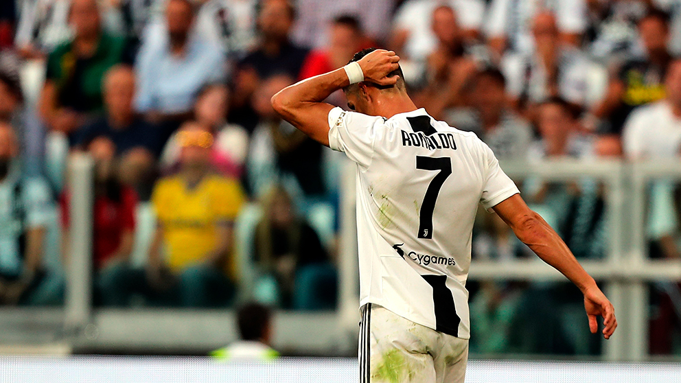 Cristiano Ronaldo, durante un partido con la Juventus. (Getty)