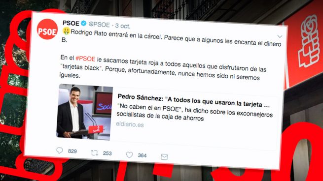 El PSOE dice «nunca seremos iguales» que Rato… ¡¡¡y tienen 12 condenados por las black!!!