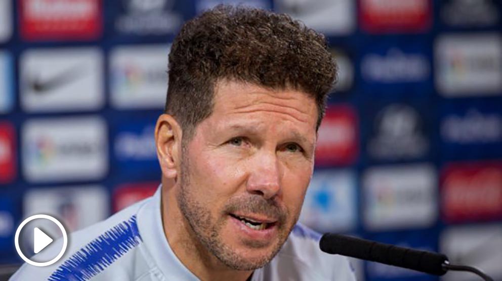 Simeone, en rueda de prensa. (EFE)