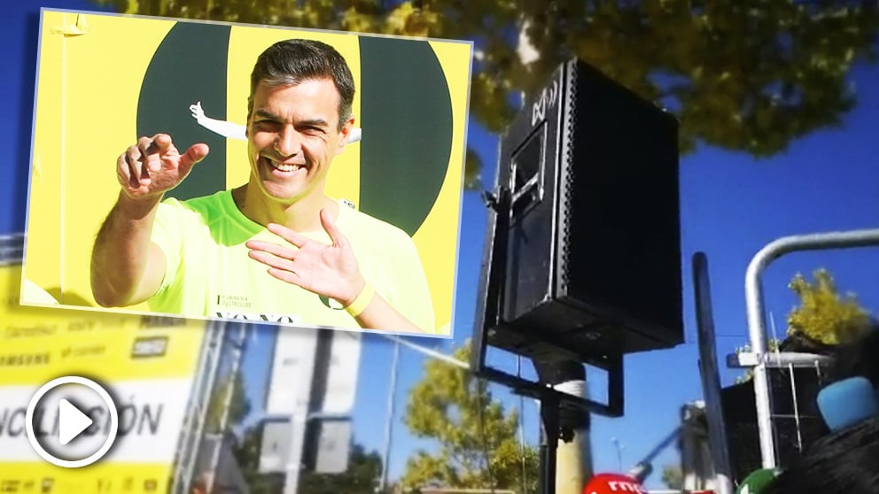 Sánchez participa en una carrera feminista y evita a los medios