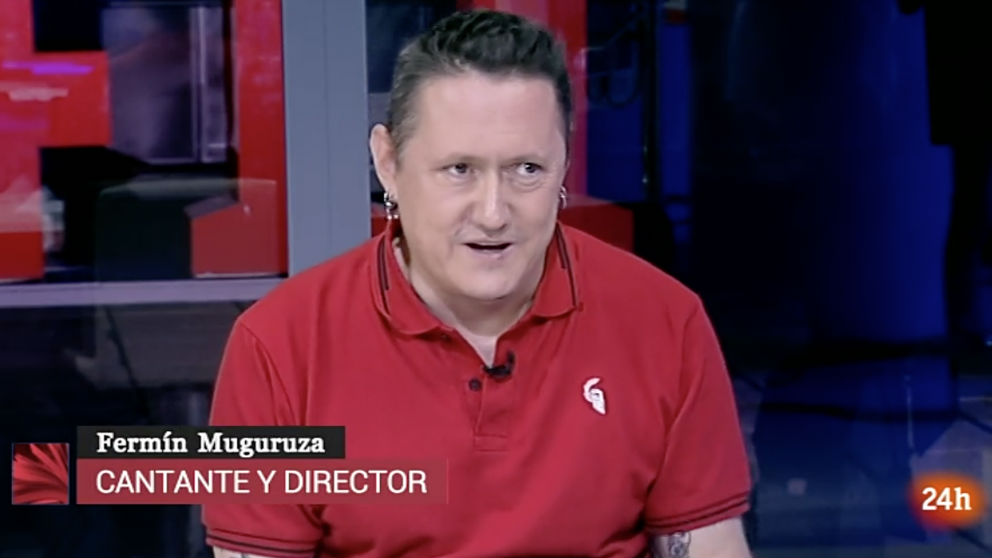 El cantante proetarra Fermin Muguruza entrevistado en el canal 24 horas de RTVE