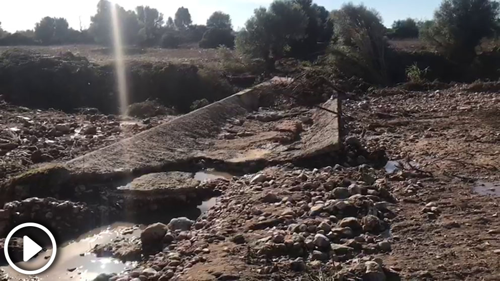 Los residentes en el municipio llevan desde primera hora de la mañana limpiando el barro de las casas