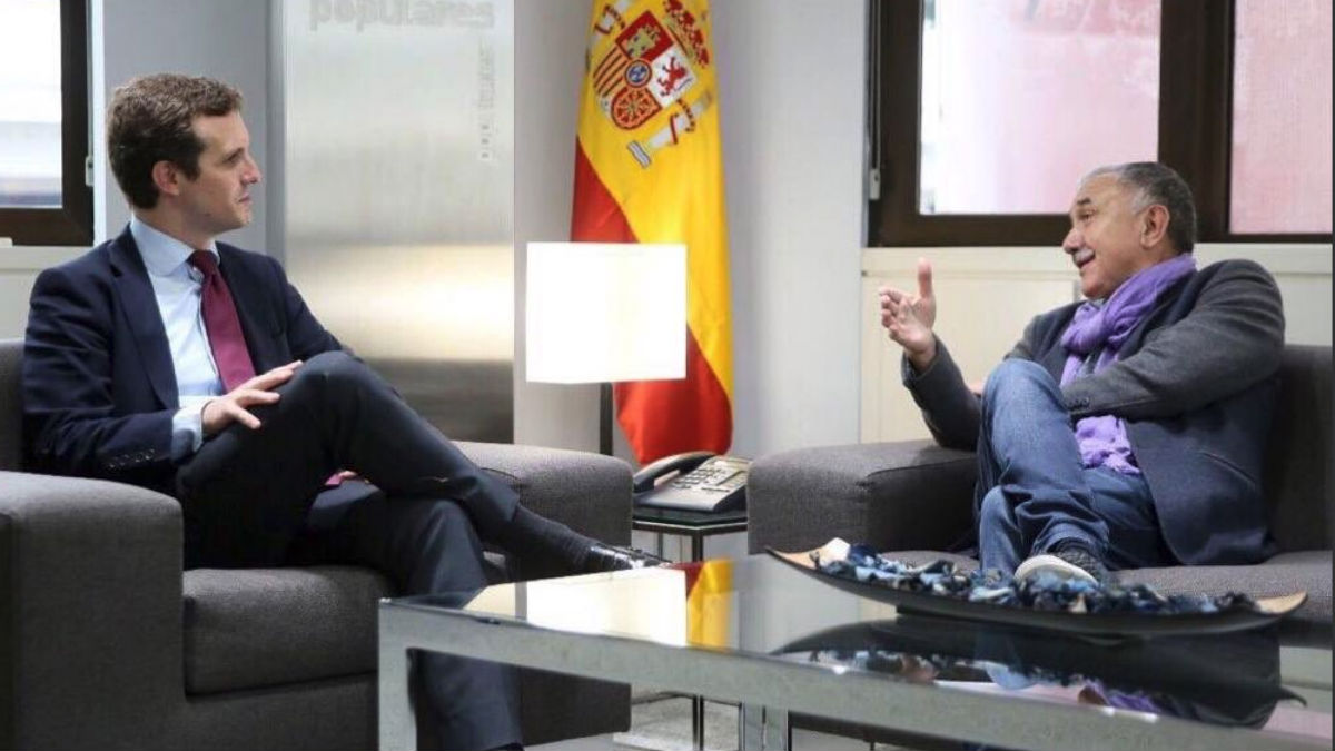 Pablo Casado con Pepe Álvarez (RRSS).