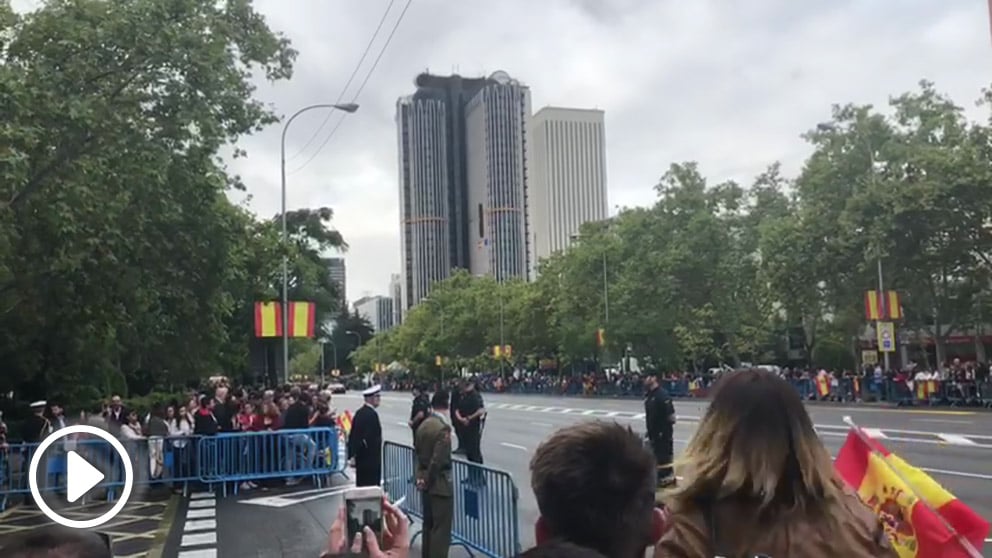 Pedro Sánchez ha recibido abucheos e insultos durante toda la celebración del desfile del 12 de octubre