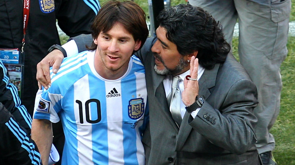 Maradona critico duramente a Messi en una entrevista en México. (Getty)
