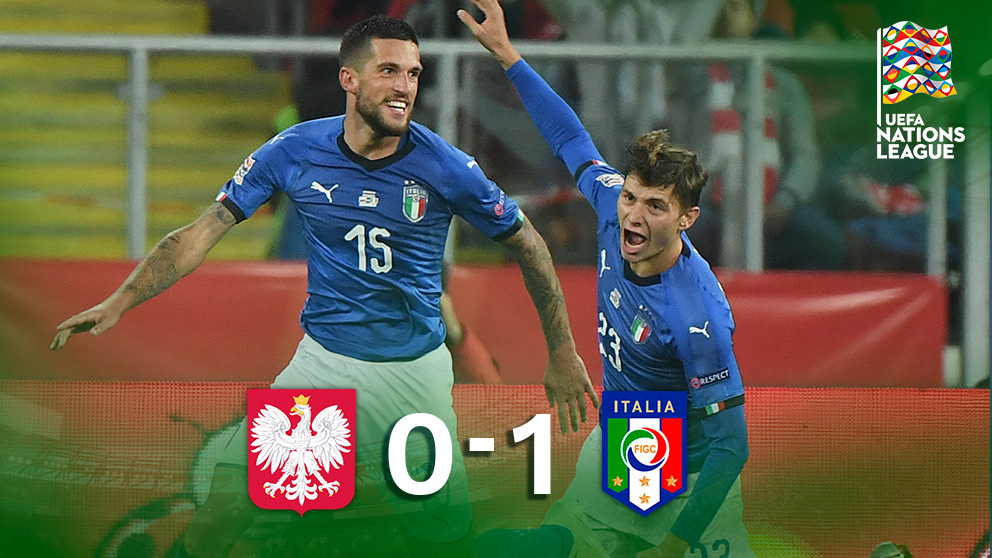 Italia venció a Polonia gracias a un gol en el minuto 92.