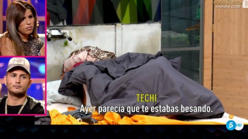 Las imágenes confirman que no hubo nada entre Isa y Asraf bajo la manta de ‘GH VIP 2018’. (Foto: Telecinco)