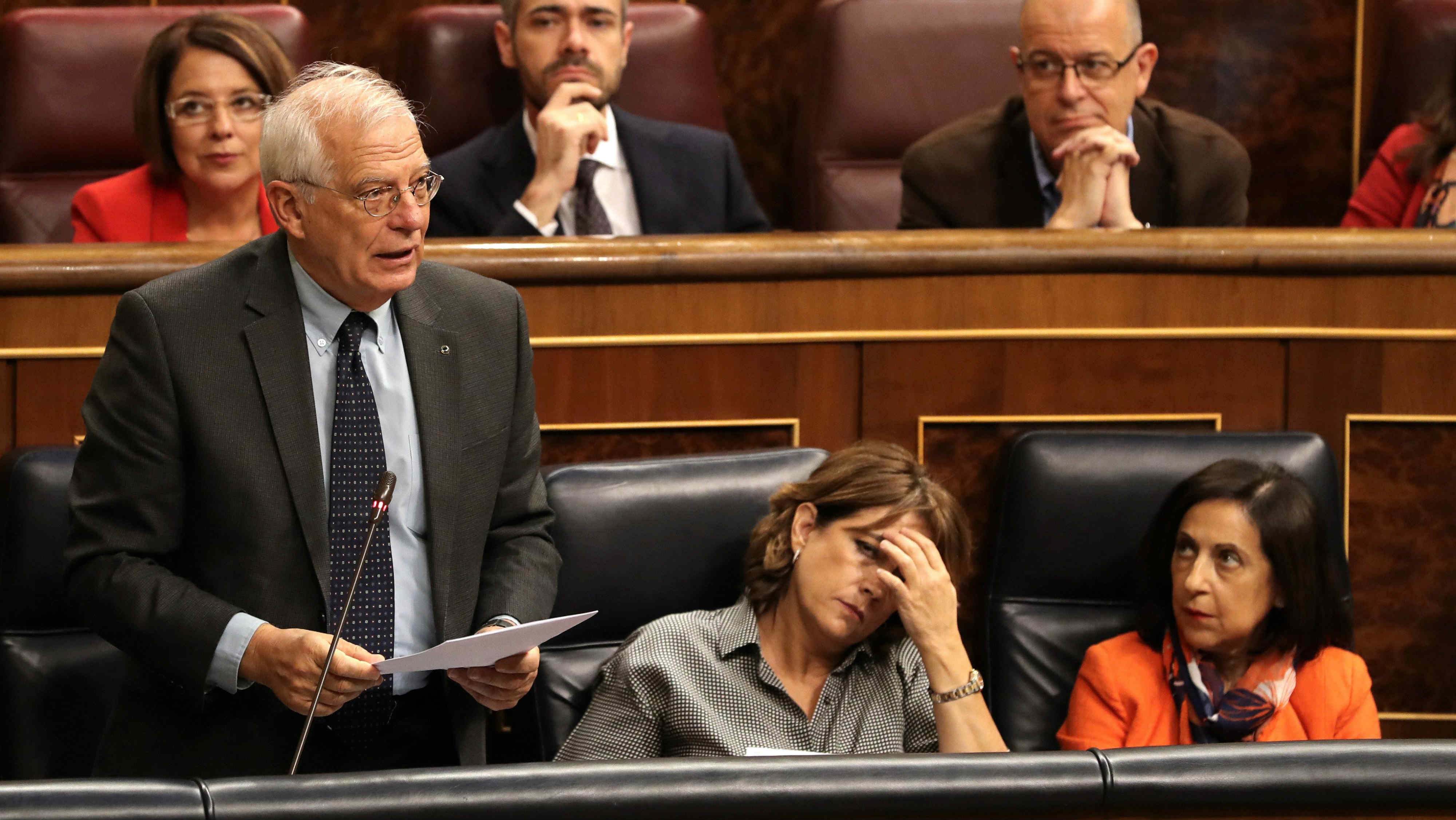 Josep Borrell durante su intervención en el Congreso. (EFE)