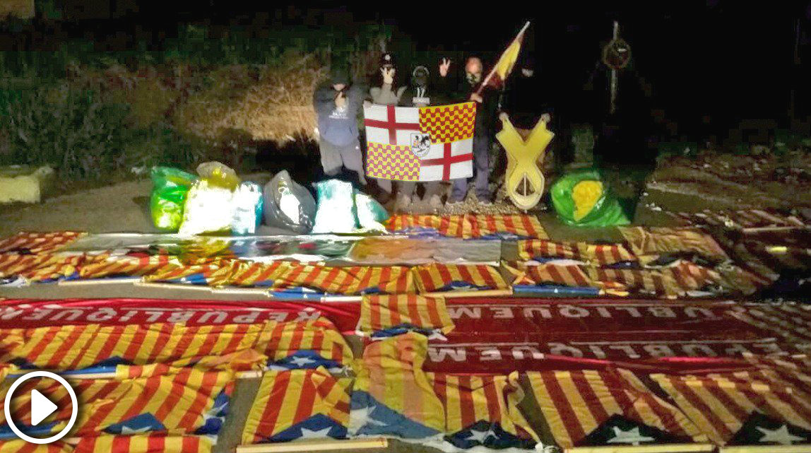 Grupos españolistas retiran más de 50 ‘esteladas’ en una sola noche