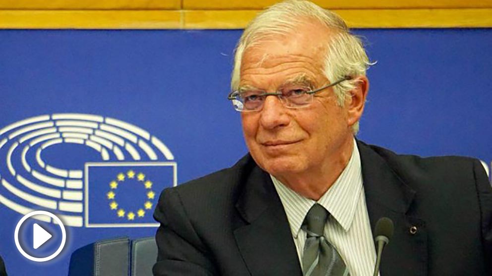 Josep Borrell, ministro de Exteriores, en el Parlamento Europeo. (TW)