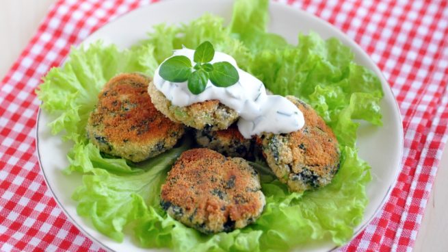 tortitas de mijo y verduras