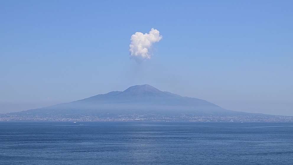 El Vesubio, uno  de los volcanes más famosos.