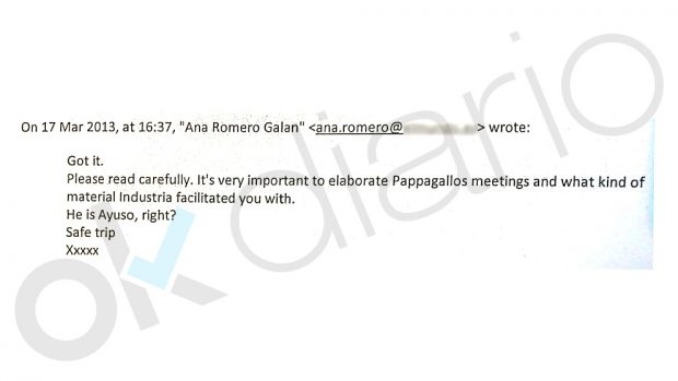 Romero presionó a Corinna para que denunciara sus reuniones con el ex ministro Margallo