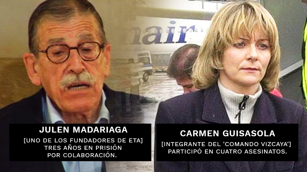 Los exetarras Julen Madariaga y Carmen Guisasola. (Foto: EiTB/Ministerio del Interior)