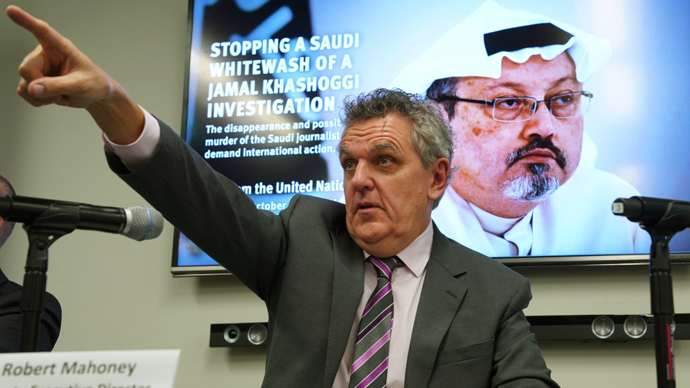 Robert Mahoney, director del Comité de Protección a Periodistas, sobre Jamal Khashoggi (Foto: AFP)