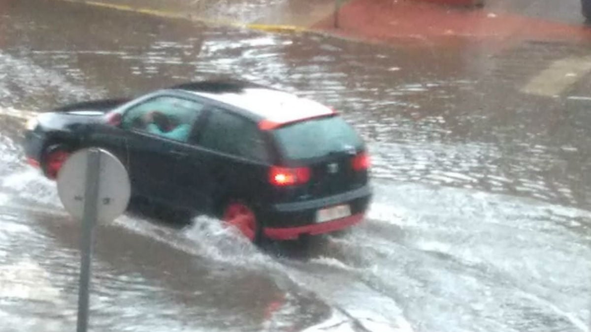 Imágenes de temporal de lluvia.