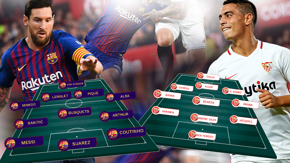 Barcelona y Sevilla se juegan el liderato en el Camp Nou.