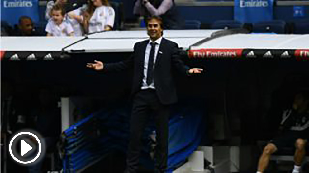 Lopetegui, durante un partido. (AFP)