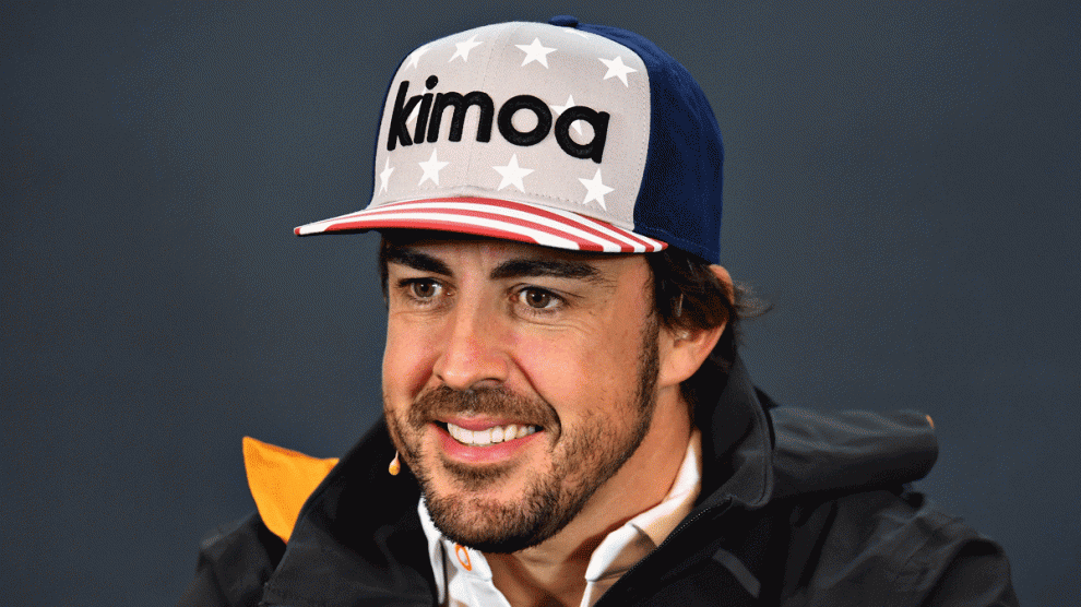 Fernando Alonso, durante la rueda de prensa previa al GP de Estados Unidos.(Getty)