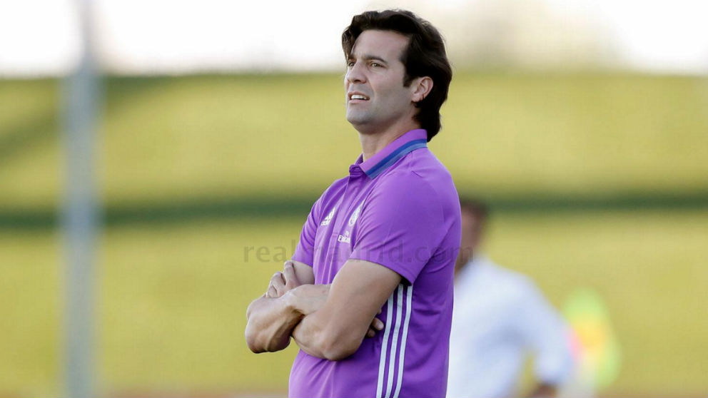 Solari durante un partido con el Castilla. (Realmadrid.com)