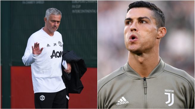 Mourinho y Cristiano Ronaldo, en dos fotos recientes (AFP).